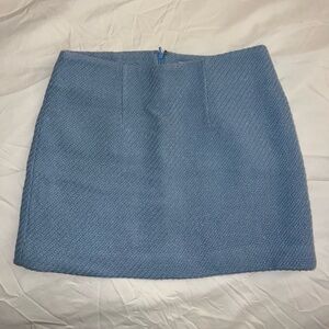 Blue tweed mini skirt